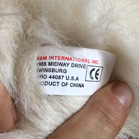 Mountain goat plush toy fluffy white realistic stuffed animal K&M international - Picture 10 of 10